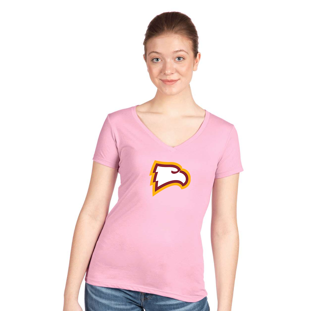 Women's Winthrop Eagles  Next Level Ideal V-Neck T-Shirt