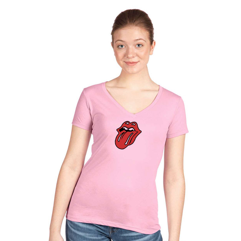 Women's  Rolling Stones Next Level Ideal V-Neck T-Shirt