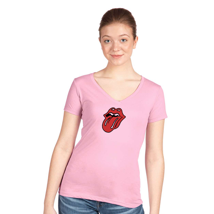 Women's  Rolling Stones Next Level Ideal V-Neck T-Shirt