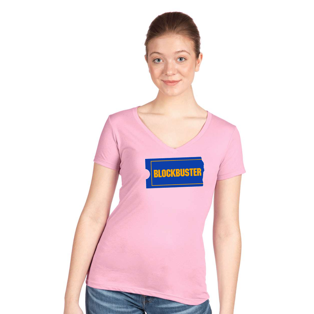 Women's Blockbuster  Next Level Ideal V-Neck T-Shirt