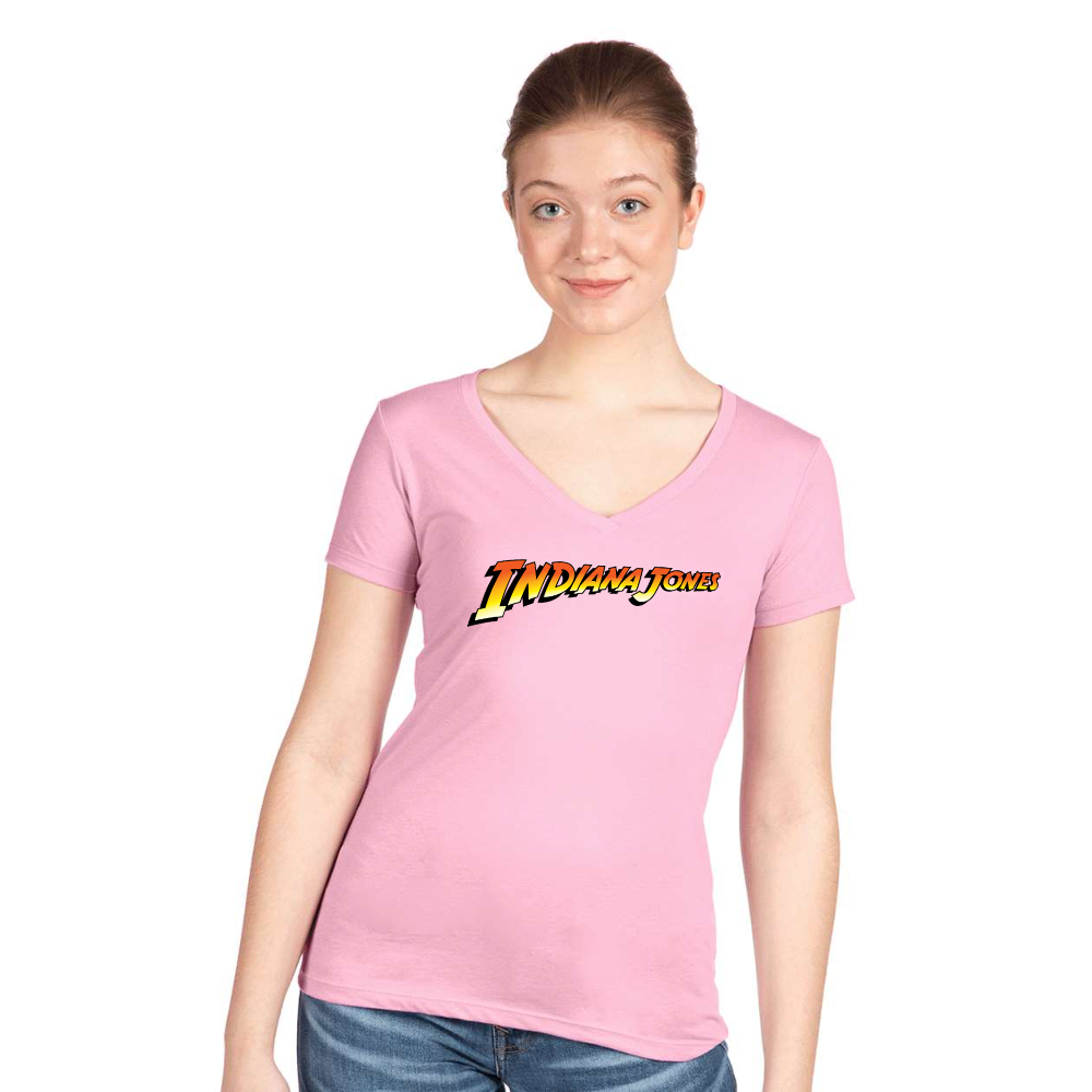 Women's Indiana Jones   Next Level Ideal V-Neck T-Shirt