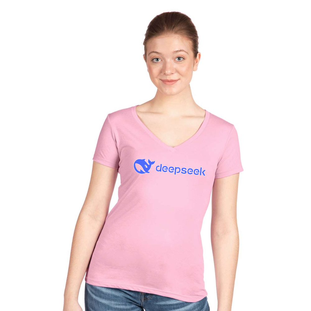 Women's DeepSeek Next Level Ideal V-Neck T-Shirt