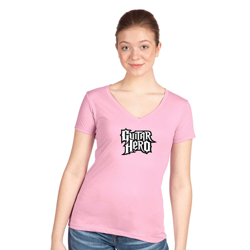 Women's Guitar hero Next Level Ideal V-Neck T-Shirt