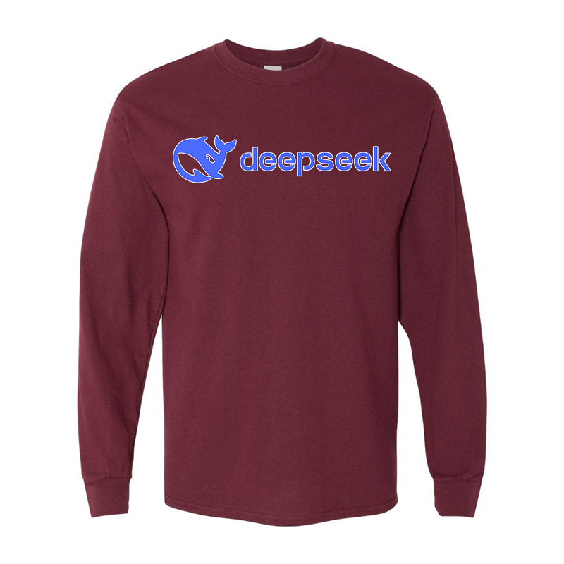 Men's DeepSeek Gildan Heavy Cotton Long Sleeve T-Shirt