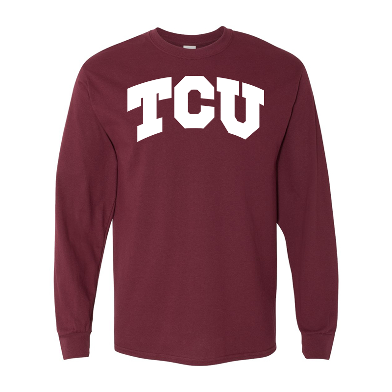 Men's TCU Horned Frogs Gildan Heavy Cotton Long Sleeve T-Shirt