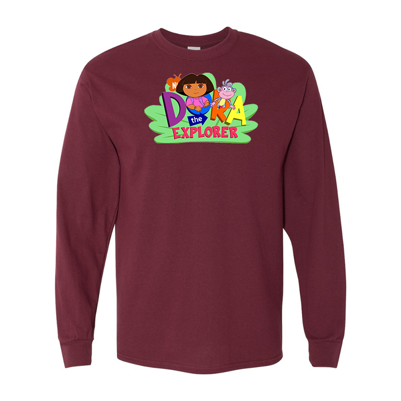 Men's Dora the Explorer Gildan Heavy Cotton Long Sleeve T-Shirt