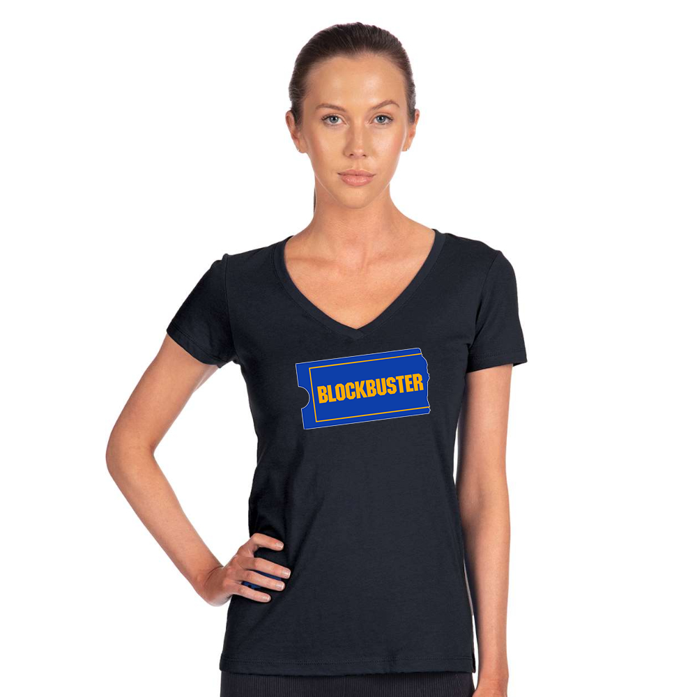 Women's Blockbuster  Next Level Ideal V-Neck T-Shirt