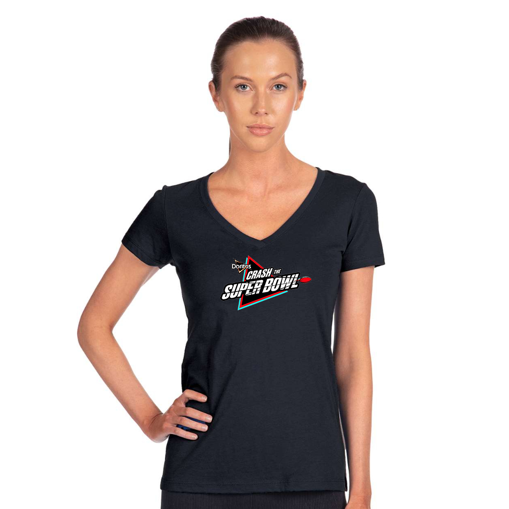 Women's Crash the Super Bowl  Next Level Ideal V-Neck T-Shirt