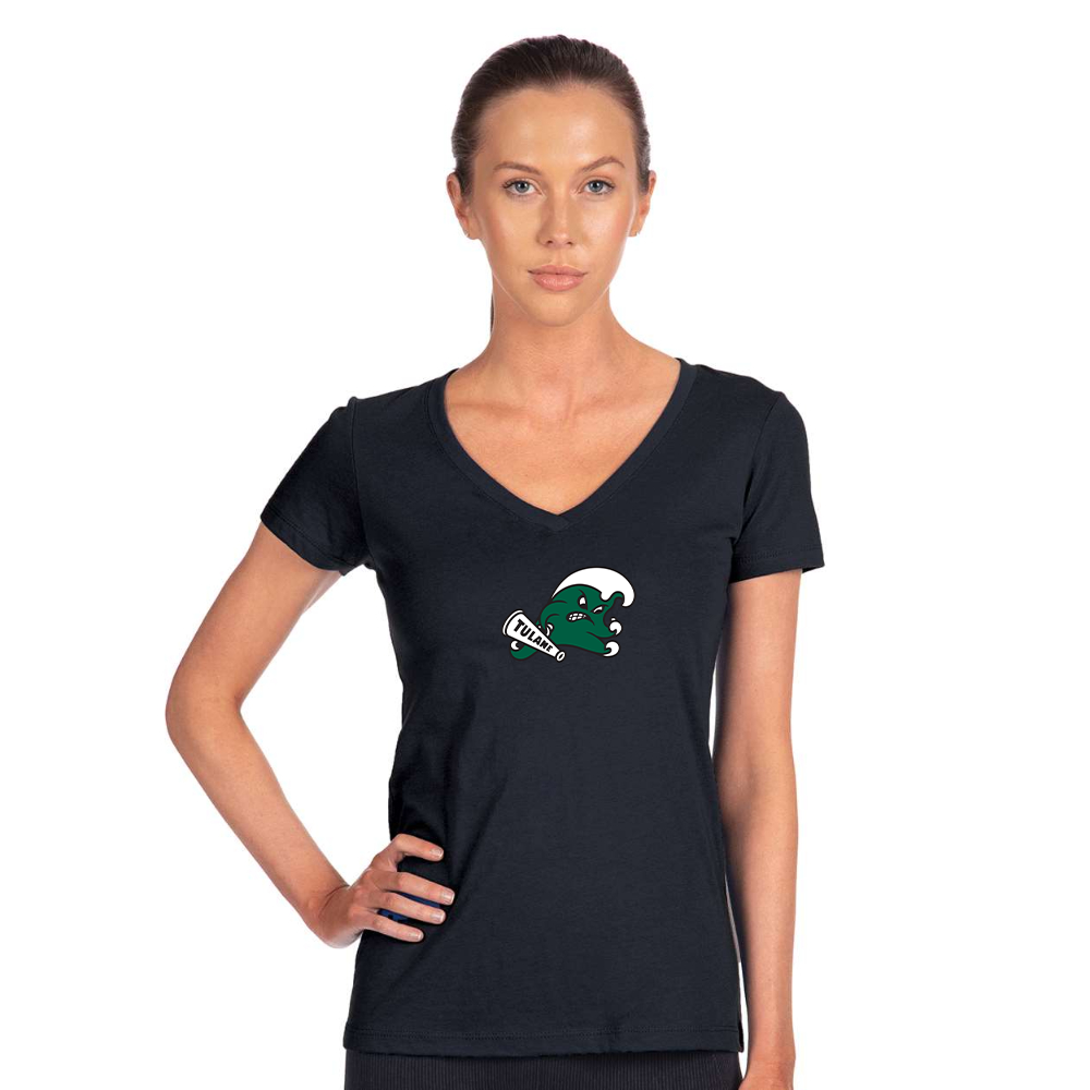 Women's Tulane Green Wave Next Level Ideal V-Neck T-Shirt