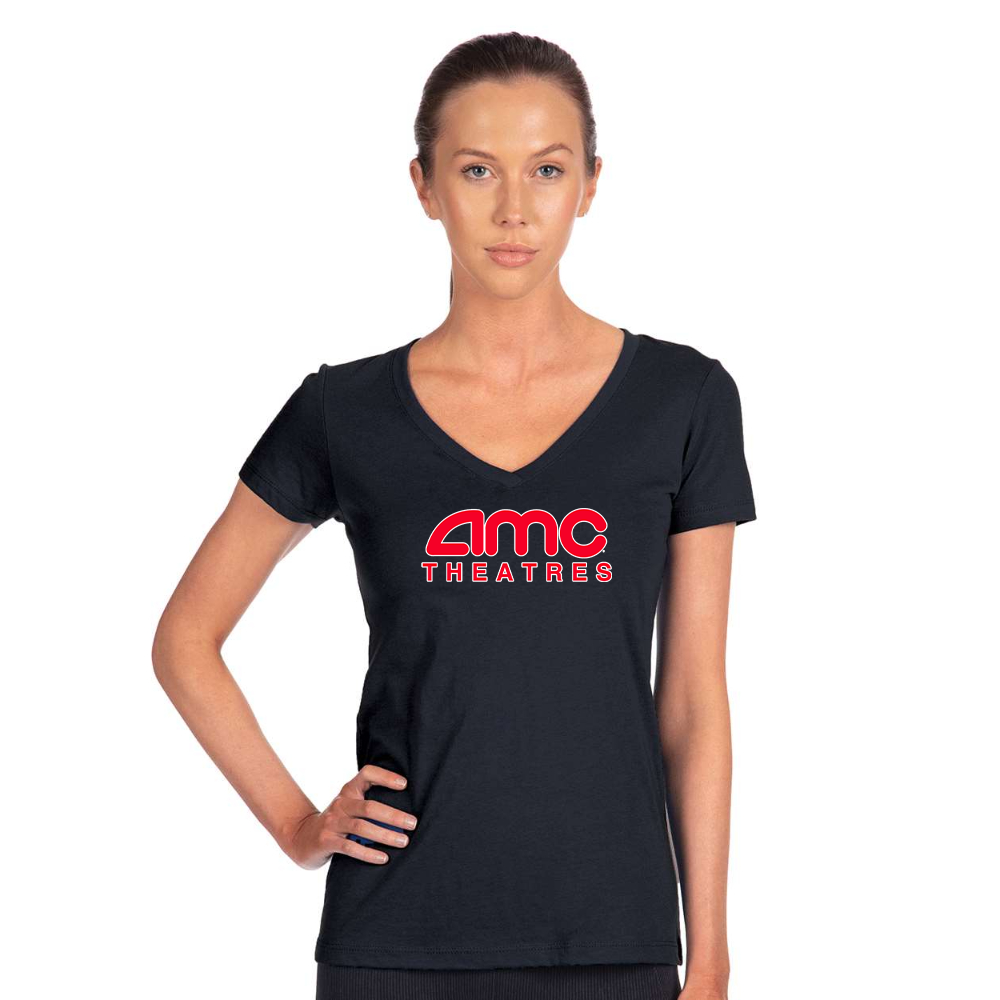 Women's Amc Theatres Next Level Ideal V-Neck T-Shirt