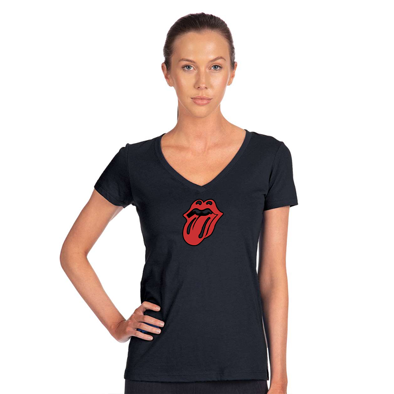 Women's  Rolling Stones Next Level Ideal V-Neck T-Shirt