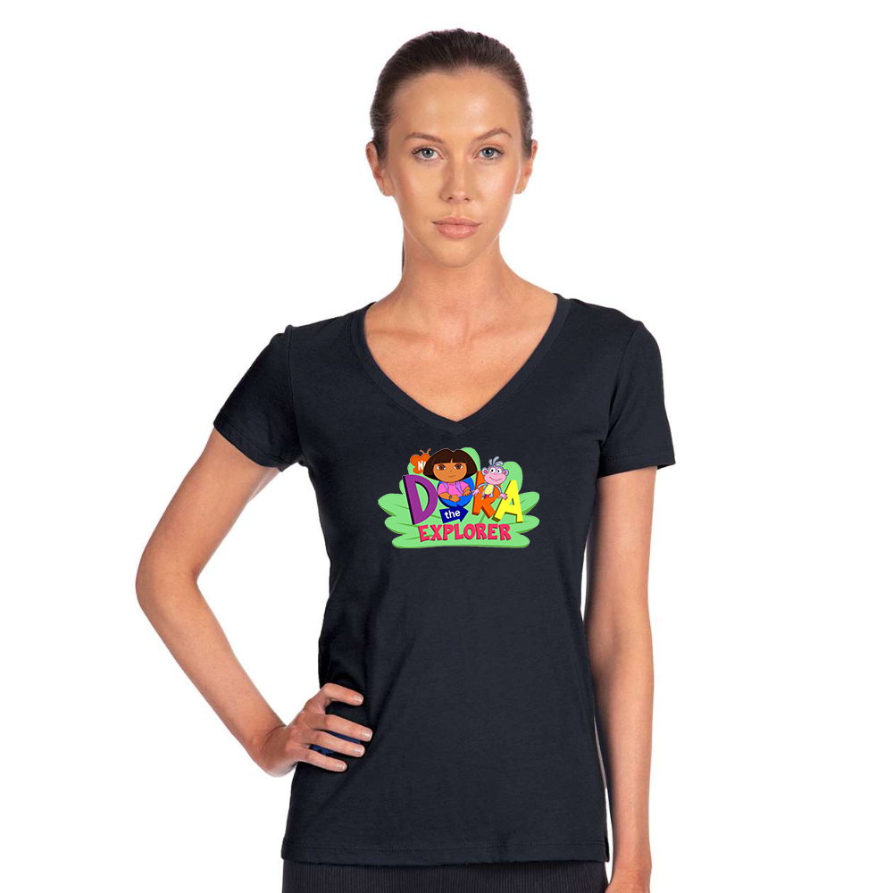 Women's Dora the Explorer Next Level Ideal V-Neck T-Shirt