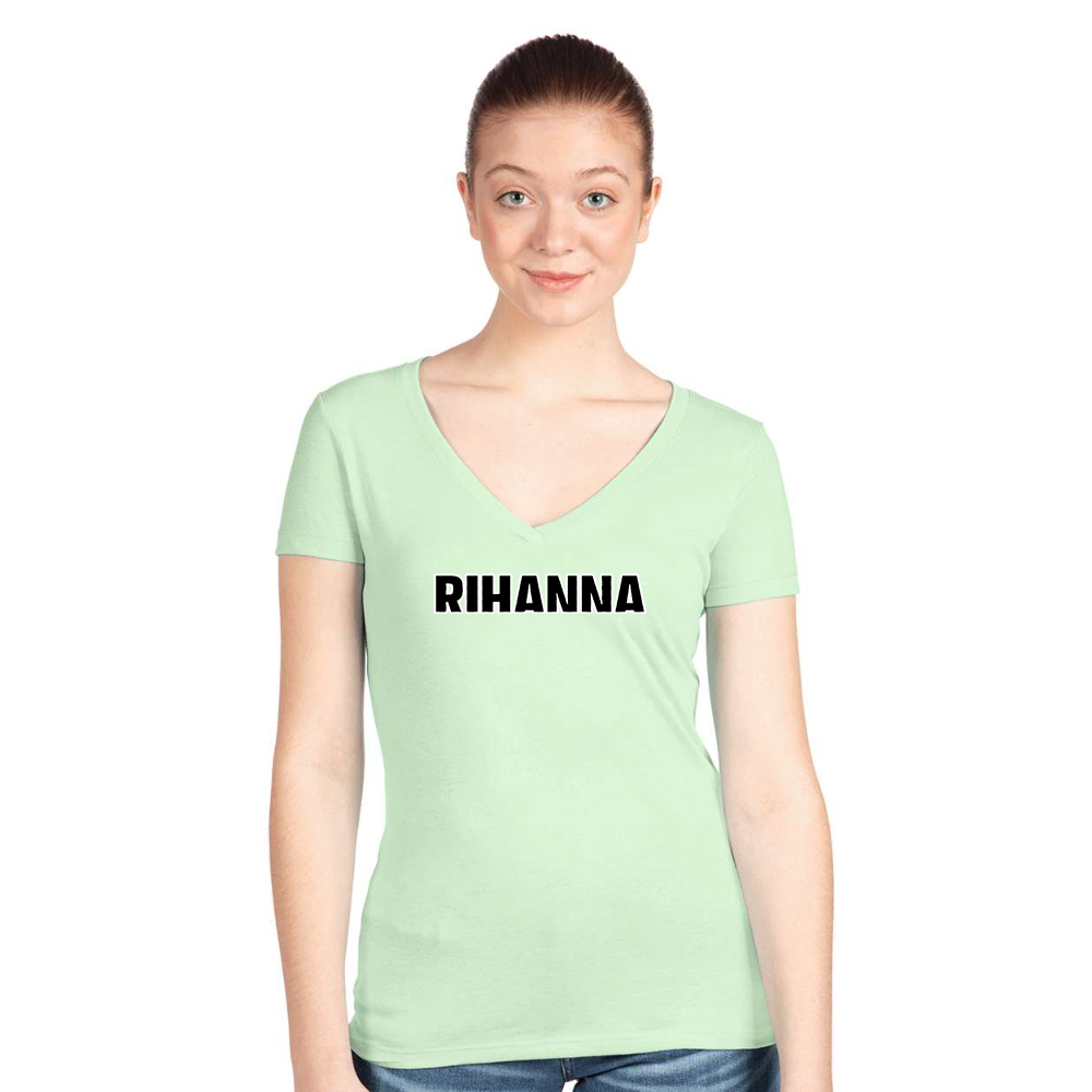 Women's  Rihanna Next Level Ideal V-Neck T-Shirt