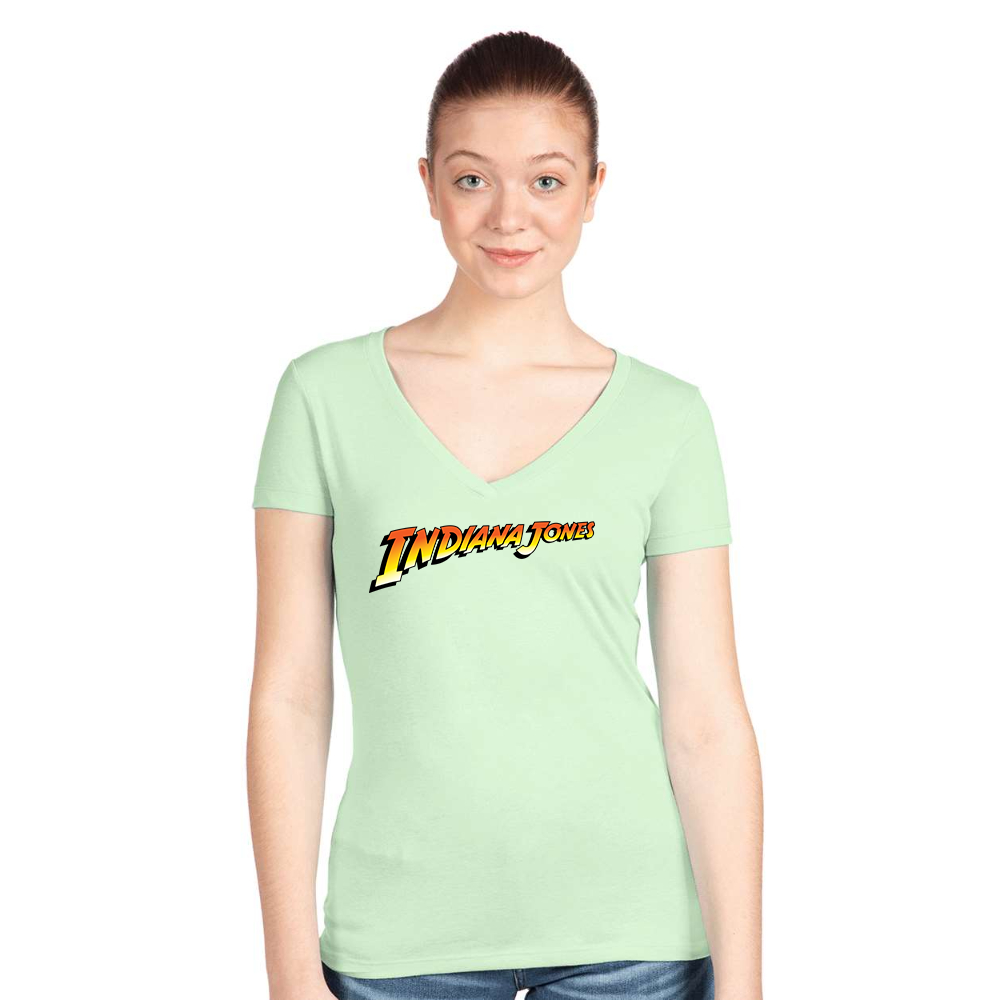 Women's Indiana Jones   Next Level Ideal V-Neck T-Shirt