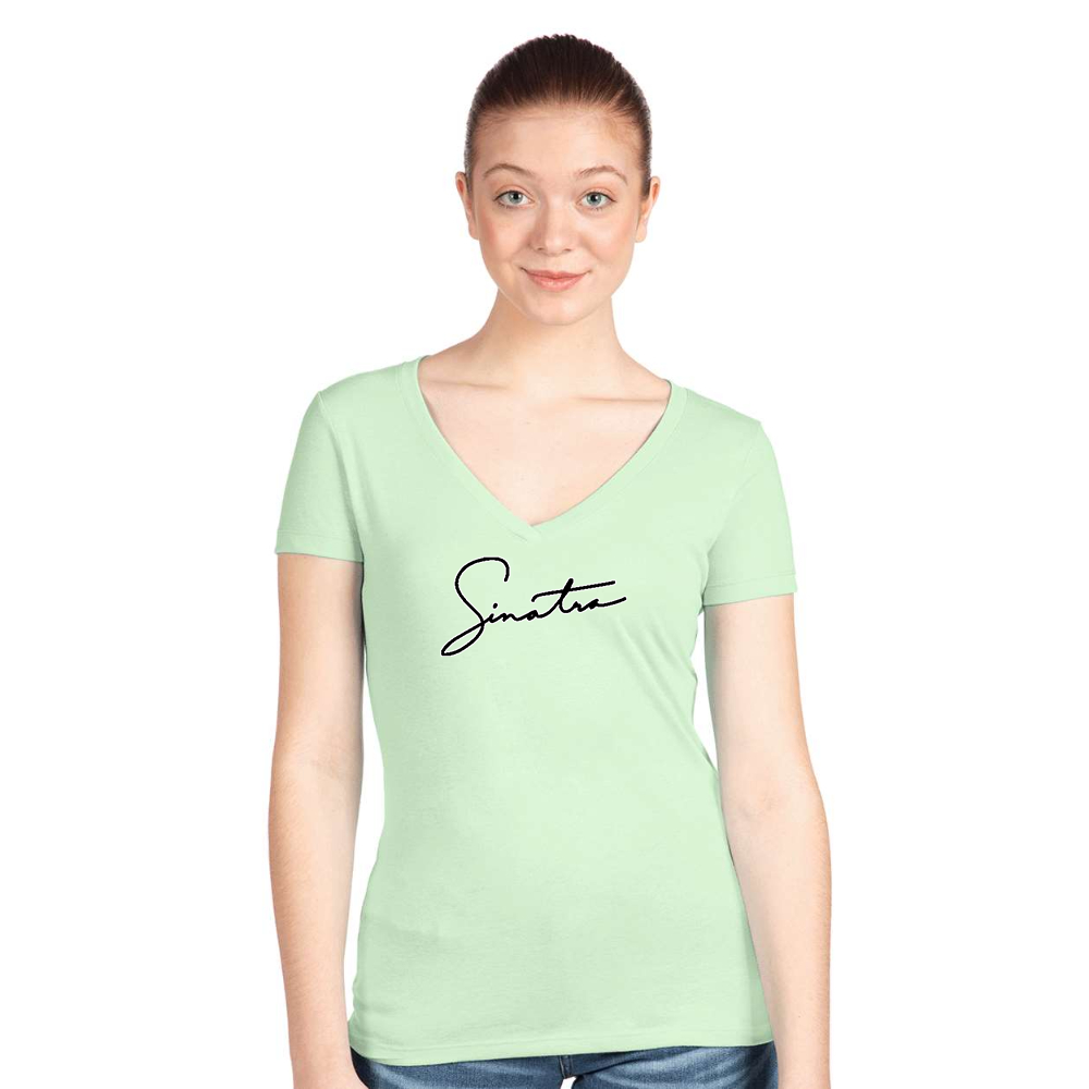 Women's Frank Sinatra Next Level Ideal V-Neck T-Shirt