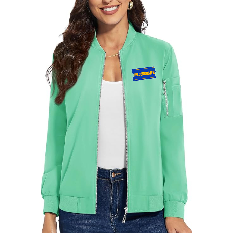 Women's Blockbuster  Premium Bomber Jacket with Polished Detailing and Functional Sleeve Pocket Modern Luxury Outerwear