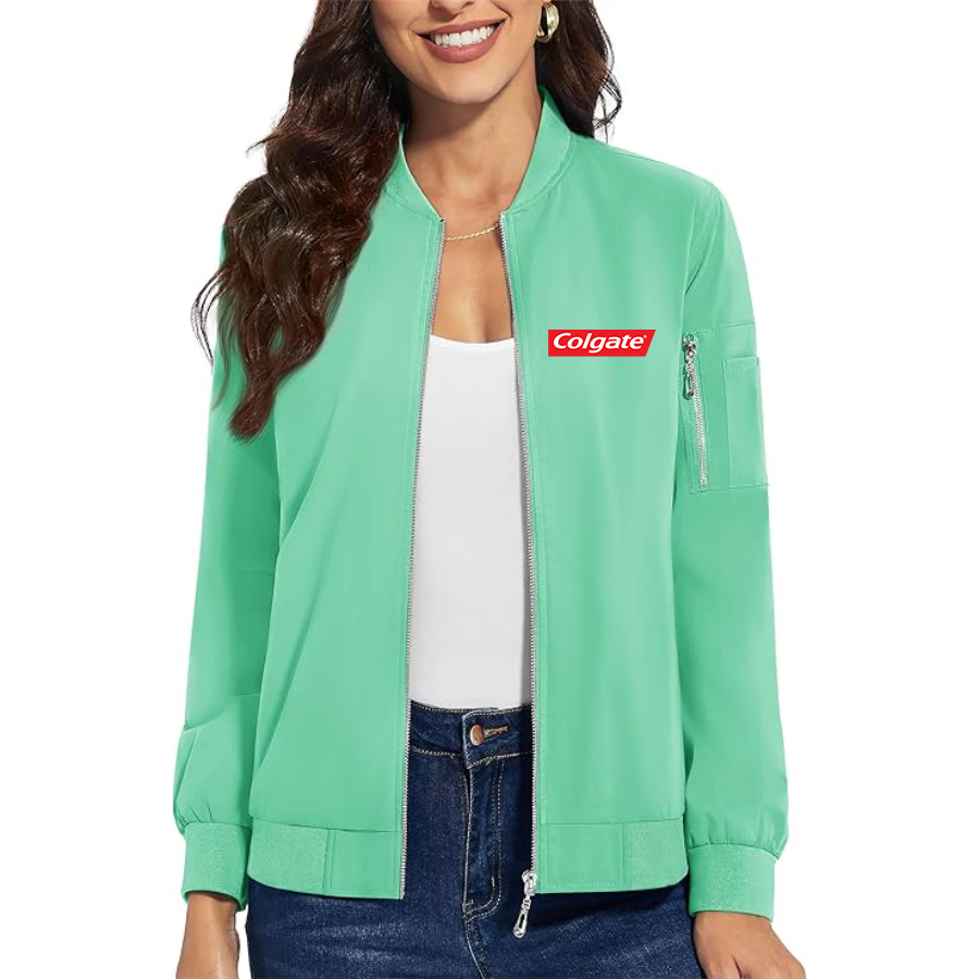 Women's Colgate Premium Bomber Jacket with Polished Detailing and Functional Sleeve Pocket Modern Luxury Outerwear