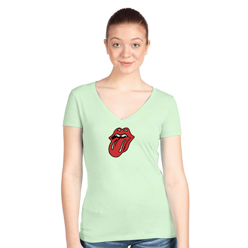 Women's  Rolling Stones Next Level Ideal V-Neck T-Shirt