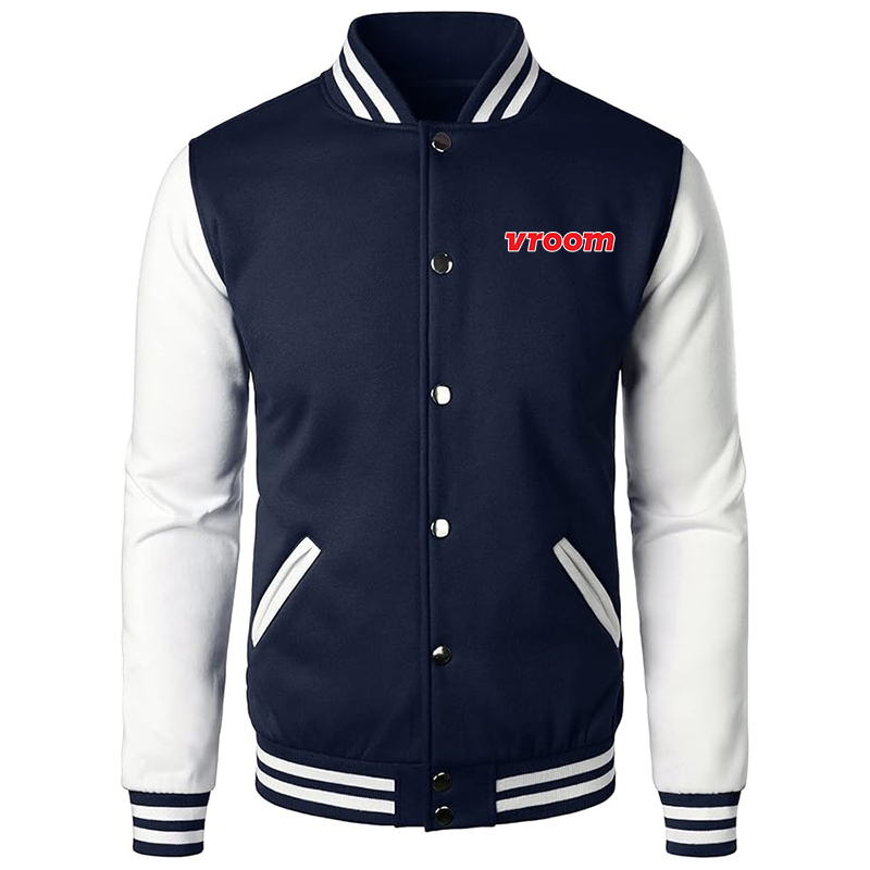 Men’s Vroom Varsity Baseball Jacket Cotton Blend Letterman Jackets