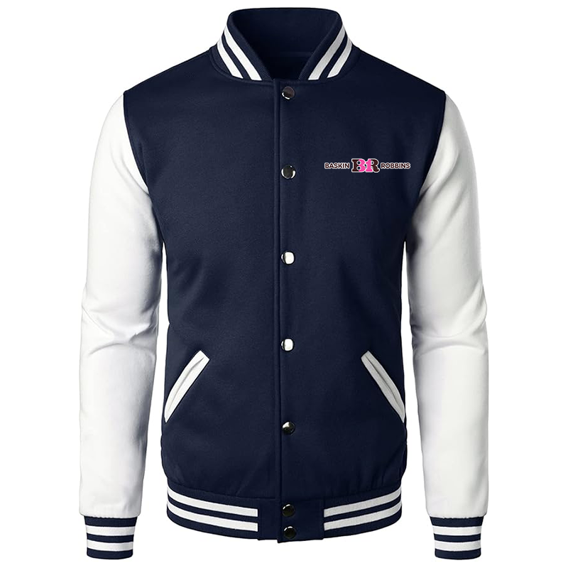 Men’s Baskin Rоbbins Varsity Baseball Jacket Cotton Blend Letterman Jackets