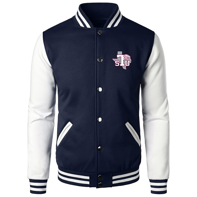 Men’s Texas Southern Tigers Varsity Baseball Jacket Cotton Blend Letterman Jackets