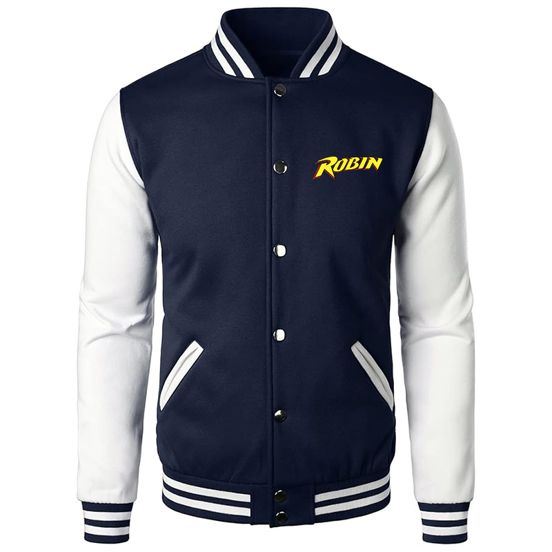 Men’s Robin Varsity Baseball Jacket Cotton Blend Letterman Jackets