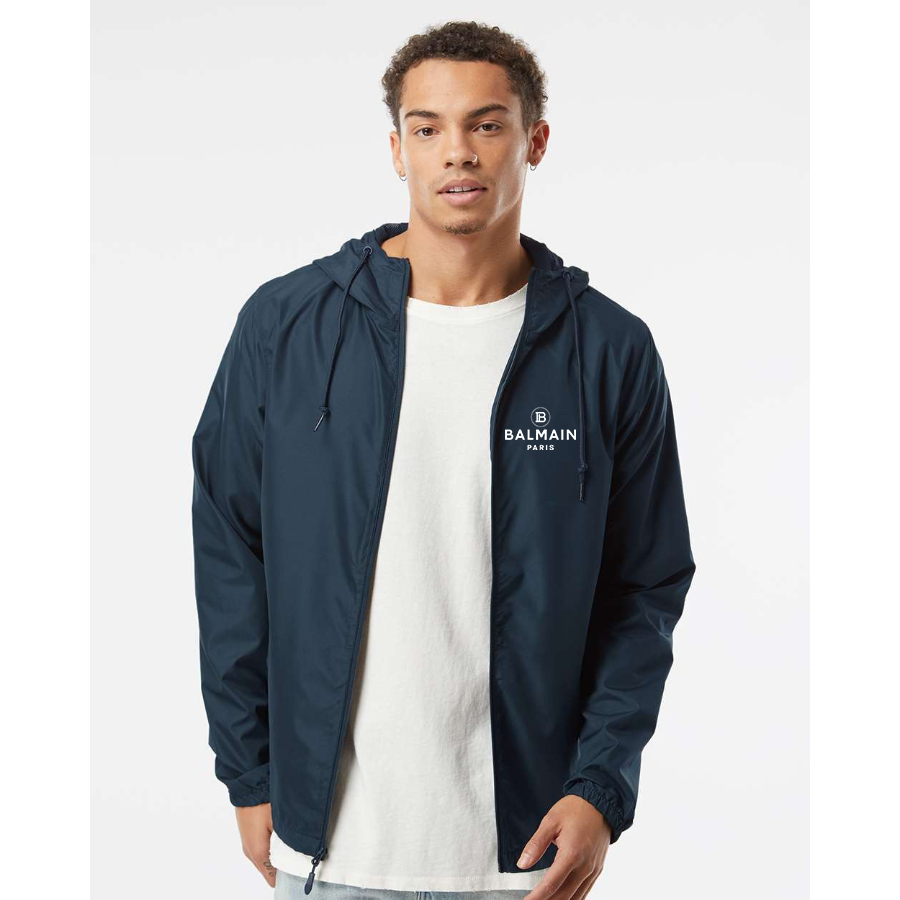 Men's Balmain Paris   Independent Trading Co Lightweight Windbreaker Full-Zip Jacket