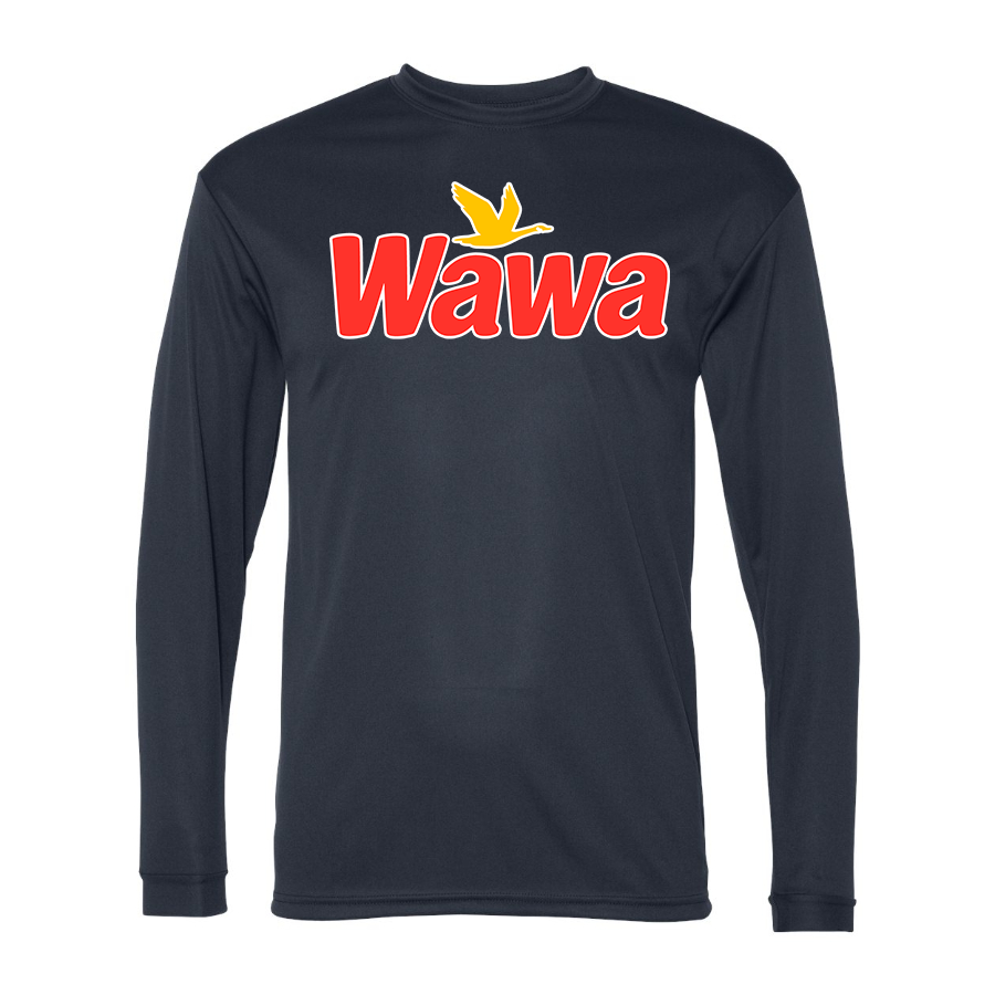 Men's Wawa Gas Station Polyester Long Sleeve T-Shirt