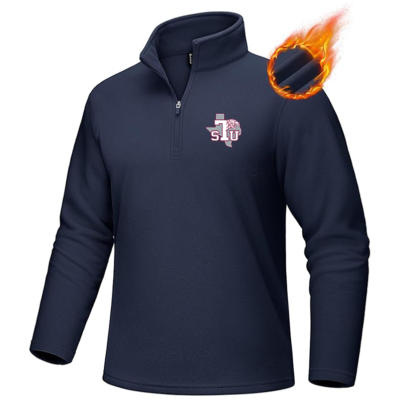 Men's Texas Southern Tigers MAGCOMSEN  Quarter-Zip Pullover Polar Fleece Sweatshirt Stand Collar Long Sleeve Shirt for Men Thermal Winter Fall