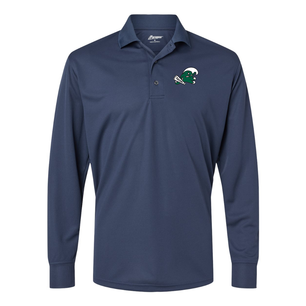 Men's Tulane Green Wave Paragon Prescott Long Sleeve Polo