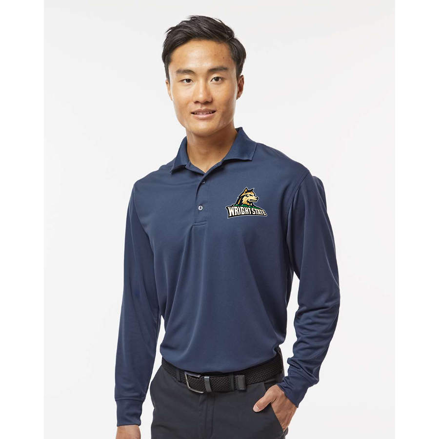 Men's Wright State Raiders Paragon Prescott Long Sleeve Polo