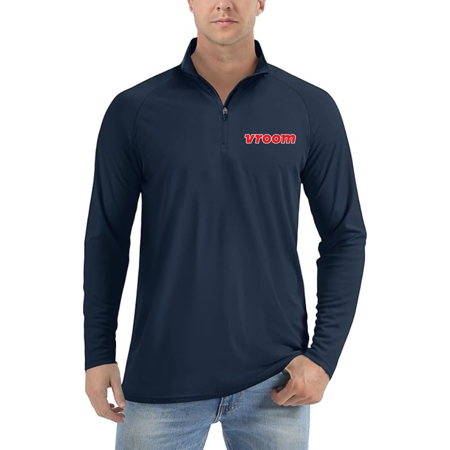 Men's Vroom Lightweight Quarter-Zip Athletic Shirt Long Sleeve Performance Wear