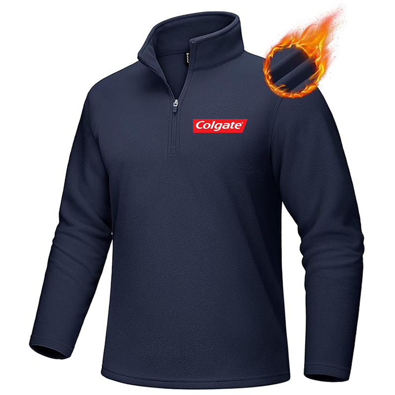 Men's Colgate MAGCOMSEN  Quarter-Zip Pullover Polar Fleece Sweatshirt Stand Collar Long Sleeve Shirt for Men Thermal Winter Fall