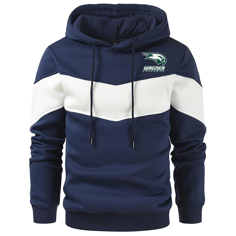 Men's Wagner Seahawks Gesean Novelty Color Block Pullover Fleece Hoodie Long Sleeve Casual Sweatshirt with Pocket