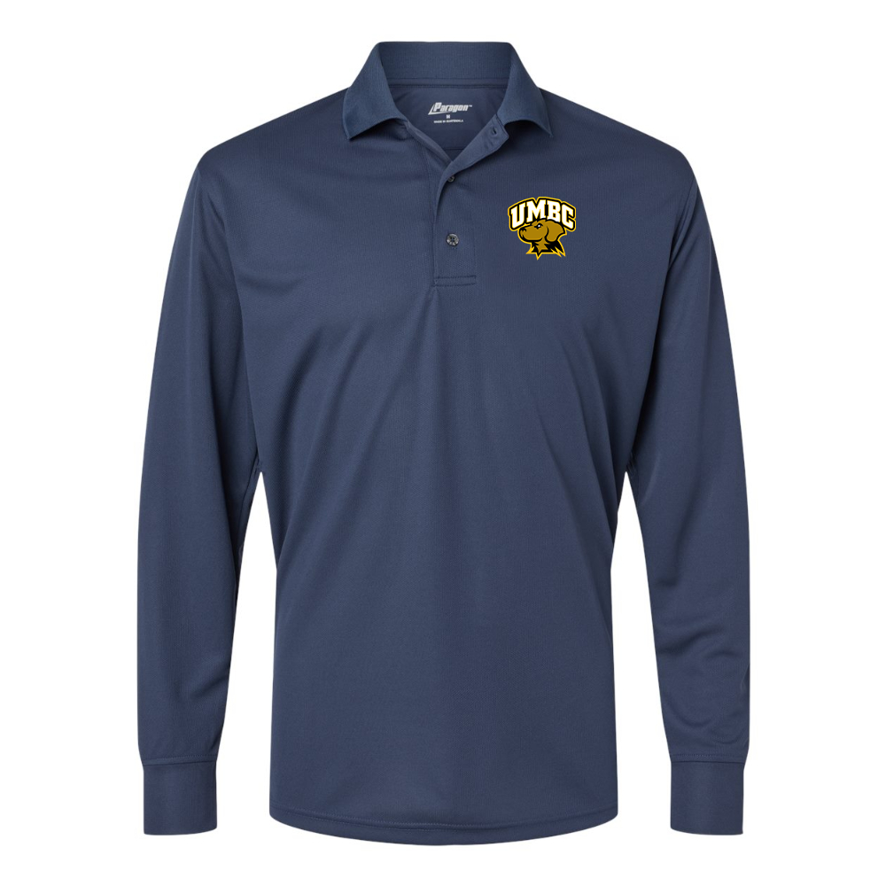 Men's UMBC Retrievers Paragon Prescott Long Sleeve Polo