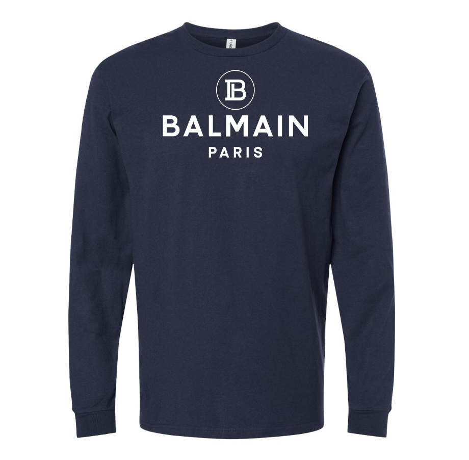 Men's Balmain Paris  Cotton Long Sleeve T-Shirt