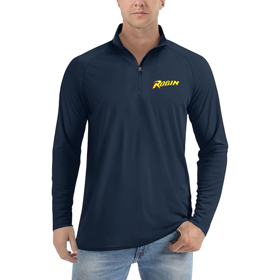 Men's Robin Lightweight Quarter-Zip Athletic Shirt Long Sleeve Performance Wear