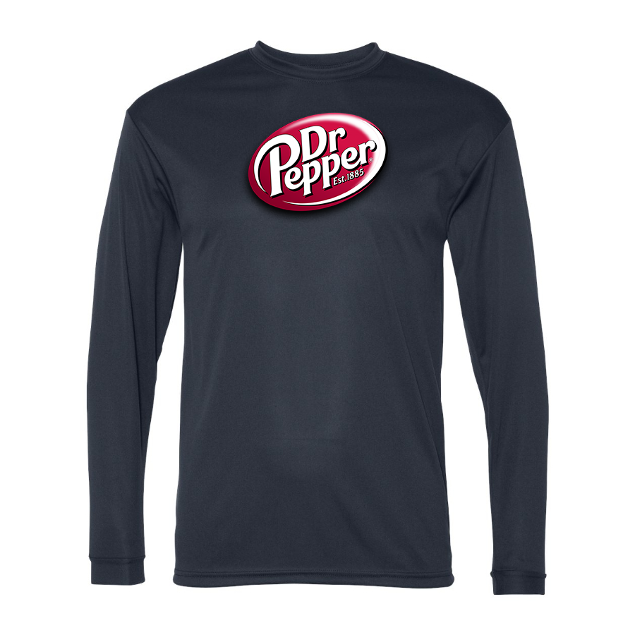 Men's  Dr.Pepper Polyester Long Sleeve T-Shirt