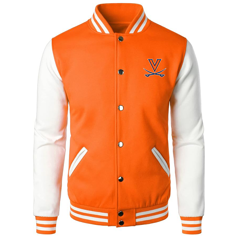 Men’s Virginia Cavaliers Varsity Baseball Jacket Cotton Blend Letterman Jackets