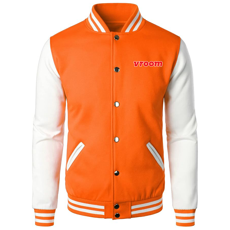 Men’s Vroom Varsity Baseball Jacket Cotton Blend Letterman Jackets