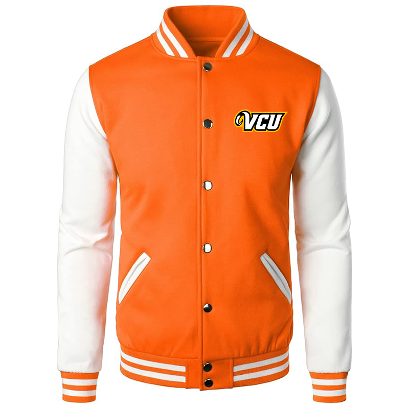 Men’s Virginia Commonwealth Rams Varsity Baseball Jacket Cotton Blend Letterman Jackets