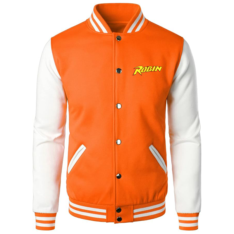 Men’s Robin Varsity Baseball Jacket Cotton Blend Letterman Jackets