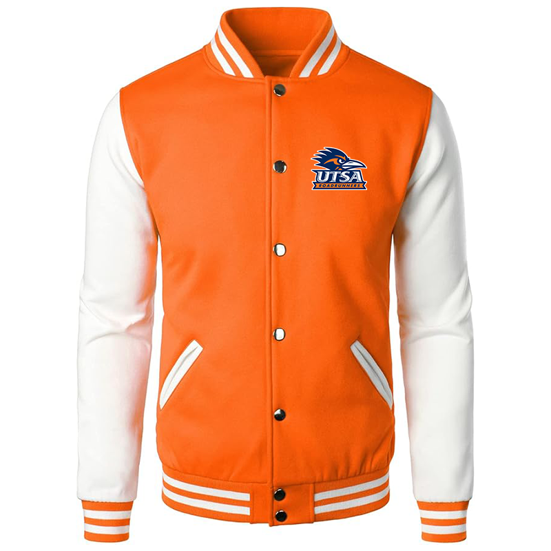 Men’s Texas SA Roadrunners Varsity Baseball Jacket Cotton Blend Letterman Jackets