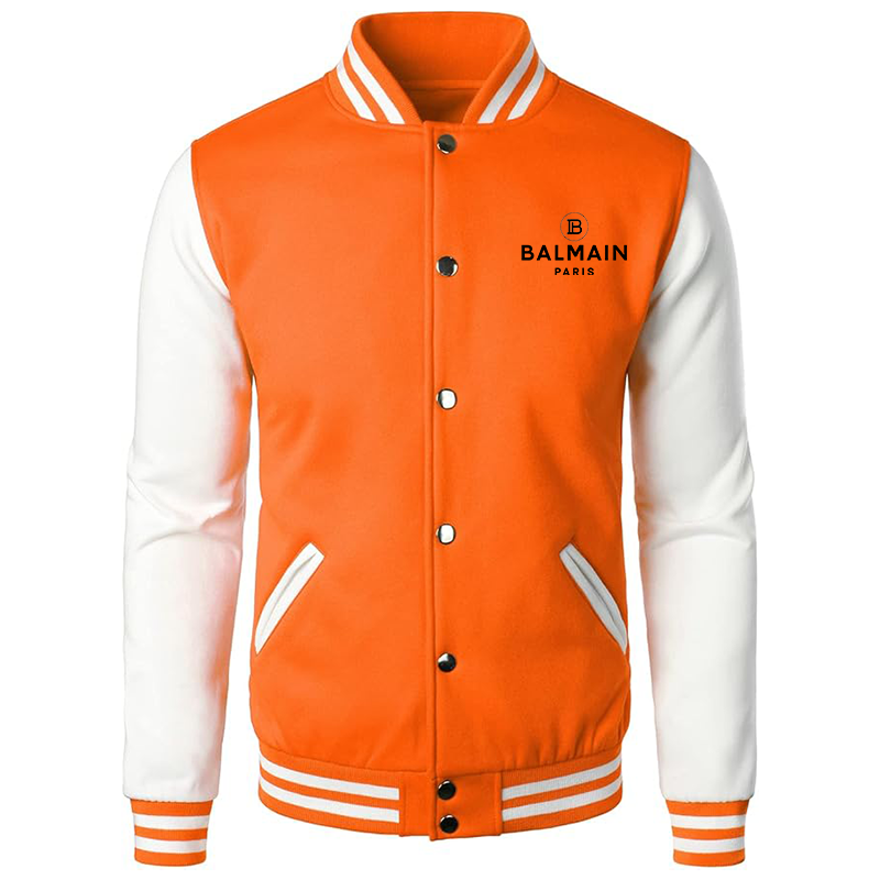 Men’s Balmain Paris  Varsity Baseball Jacket Cotton Blend Letterman Jackets