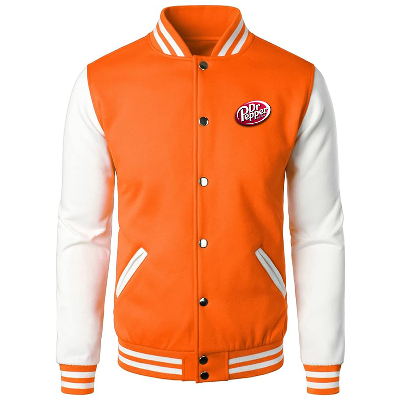 Men’s Dr.Pepper Varsity Baseball Jacket Cotton Blend Letterman Jackets