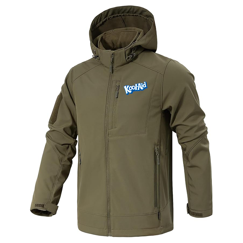 Men's Kool-Aid Jacket Waterproof Hooded Coats Tactical Soft Shell Jackets