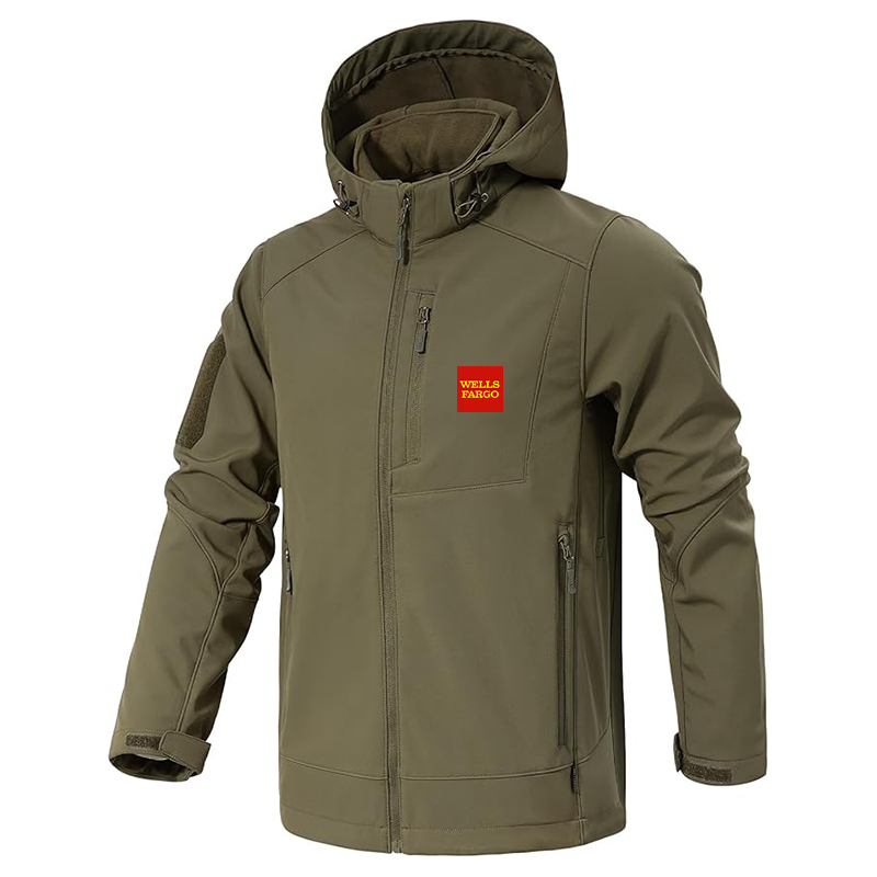 Men's Wells Fargo Jacket Waterproof Hooded Coats Tactical Soft Shell Jackets