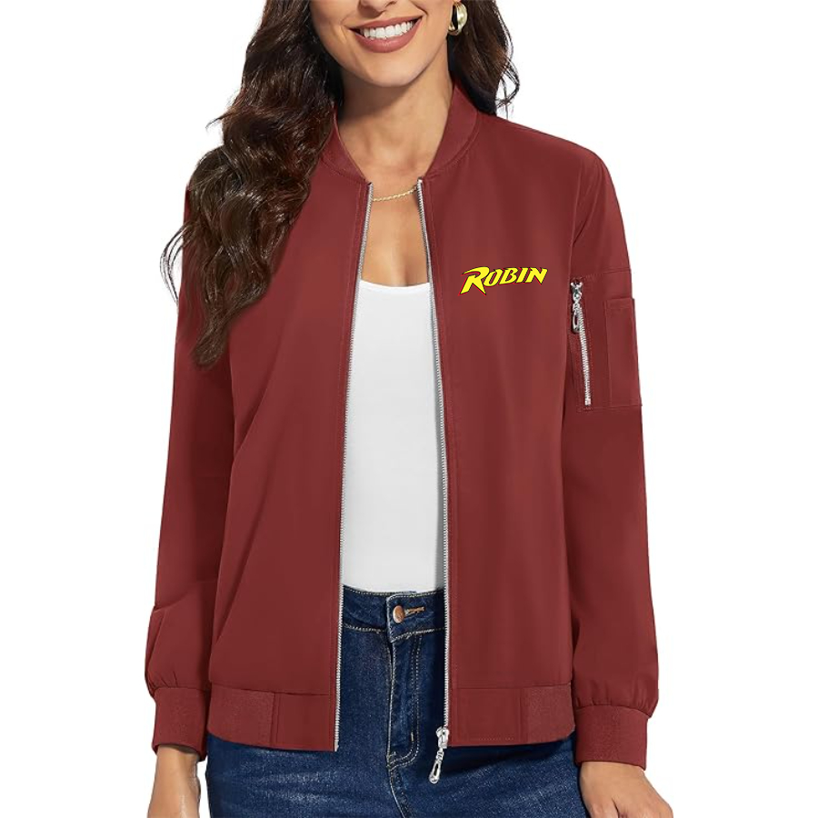 Women's Robin  Premium Bomber Jacket with Polished Detailing and Functional Sleeve Pocket Modern Luxury Outerwear