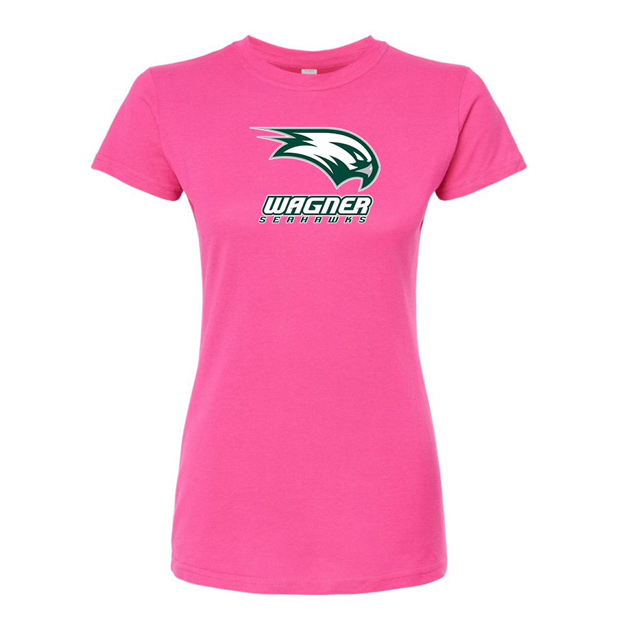 Women's Wagner Seahawks Round Neck T-Shirt