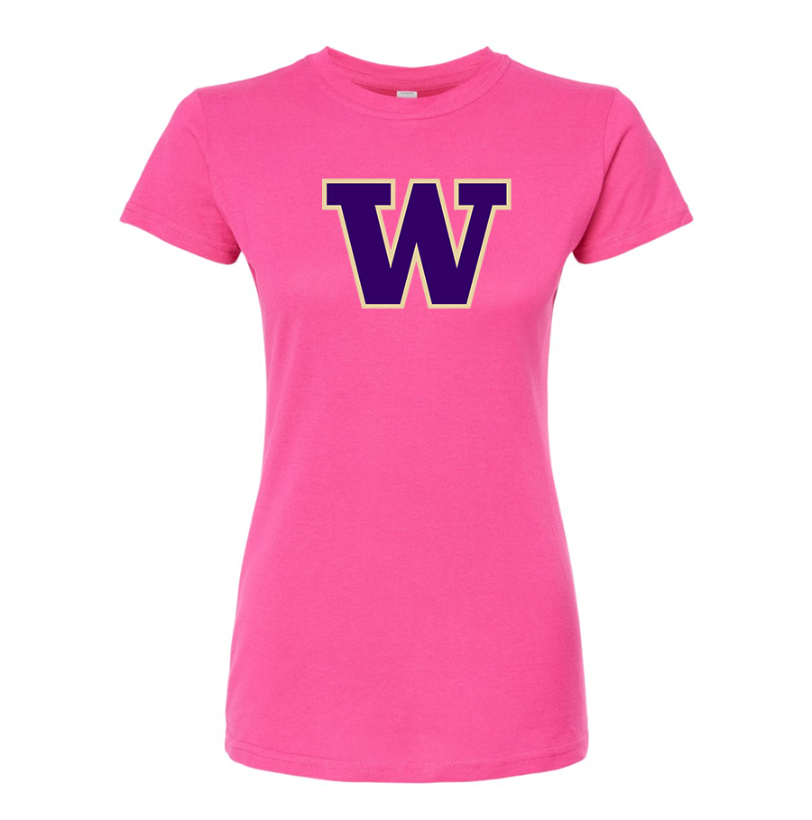 Women's Washington Huskies Round Neck T-Shirt